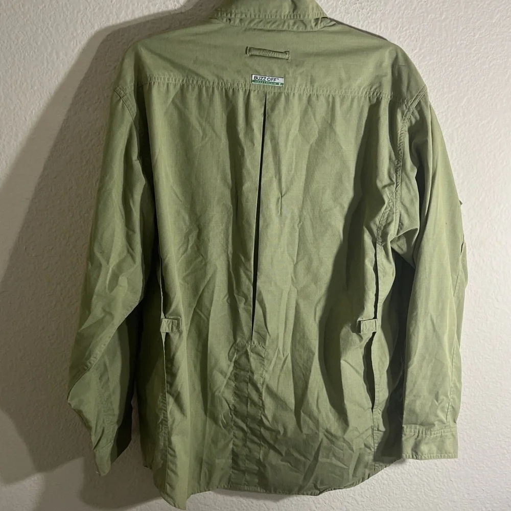 Exofficio men’s buzz off Sz M Lightweight Button-Front Shirt outdoors hiking